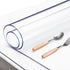 AimerGro 16x48 Inch 1.5mm Counter Upgraded Clear PVC Table Cover Protector Thick Crystal Vinyl Dining Room Table Pad