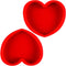 2 Packs Silicone Heart Shaped Cake Pans, 10 Inch Non-stick Cake Molds for Baking Cakes and Chocolate
