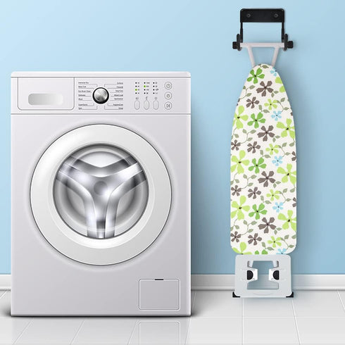 Wall Mount Ironing Board Hanger, Organizer Rack for Laundry Rooms, Storage Shelf Hanger (Black)