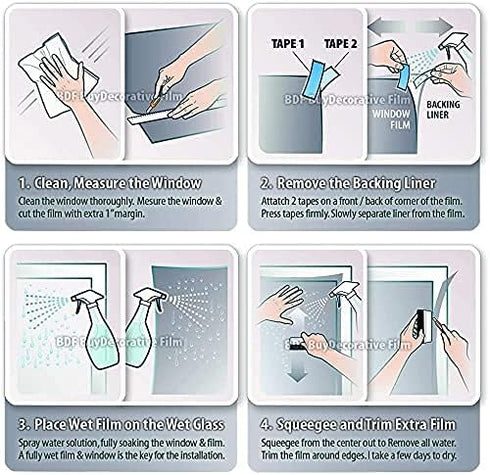 BDF S05 Window Film Daytime Privacy and Heat Control, Mirror Silver 5 (Very Dark), 24in X 16ft