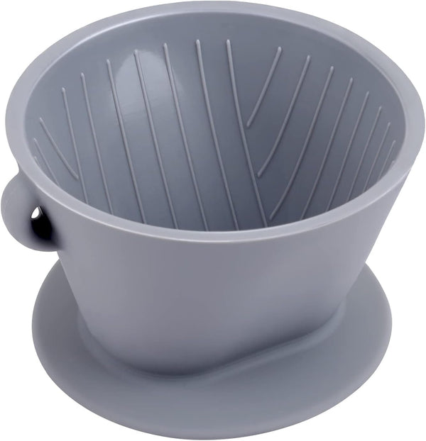 Segarty Silicone Collapsible Coffee Dripper, 1 Set Gray Pour Over Coffee Maker, Reusable Coffee Filter Cone