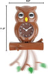 Lily's Home Pendulum Owl Clock, Brown (15 Inches) – Battery Powered, Revolving Eyes, Whimsical Bedroom Décor