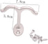4 PCS Zinc Alloy Double Prong Ceiling Hook, Heavy Duty Coat Hook, Mug Hooks for Bathroom Kitchen Garage