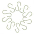 Mini Skater 2.5" S Shape Hooks - 10Pcs Light Green Plastic, Heavy Duty, Rust Resistant for Kitchen, Bathroom, Storage
