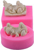 2Pcs 3D Sleeping Baby Silicone Chocolate Candy Fondant Mold, Handmade Soap Candle Mold for Baby Shower Party Decoration