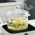 Vaguelly Glass Pots for Cooking, 1500ml Glass Saucepan with Cover for Noodle Milk Soup, Microwave Safe