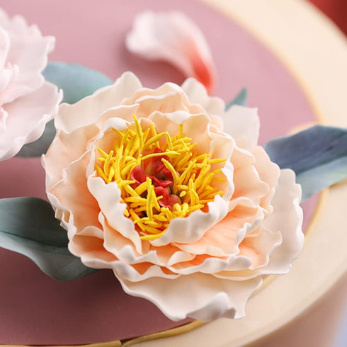 SK 5-Piece Peony Fondant Cutters Set, Sugarcraft Modeling Tools Kit for Cake Decoration, Green