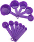Measuring Cups and Spoons Set of 11, Purple: Kitchen Measuring Cups and Spoons