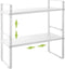 Across-Star Expandable Cabinet Shelf Organizer Rack, Stackable Kitchen Counter Storage Shelves Stand,