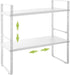 Across-Star Expandable Cabinet Shelf Organizer Rack, Stackable Kitchen Counter Storage Shelves Stand,