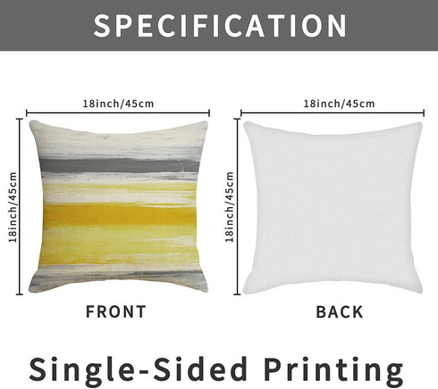 Set of 4 Throw Pillow Covers, 18x18, Plush Decorative Cases with Abstract Painting Pattern for Home Sofa Couch
