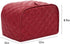 Polyester Quilted Toaster Cover, Four Slice Toaster, Dust & Fingerprint Protection, Machine Washable Red