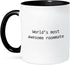 3dRose Worlds Most Awesome Roommate Mug, Two Tone, Black, 11 oz