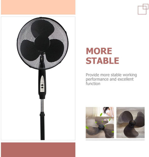 DOITOOL Plastic Fan Blade Replacement, 3 Leaves Universal Household Standing Fan Blades, 16 Inch