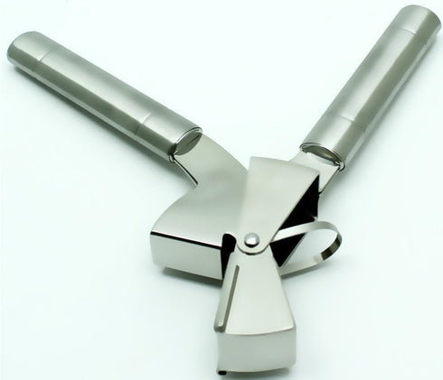 Premium Garlic Press with Hanging Hook & Cleaning Brush, Commercial Grade Stainless Steel (GP0001)