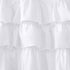 Madison Park Anna Oversized Ruffle Rod Pocket Valance, Classic Vintage Cotton Window Valances, 50X18", White