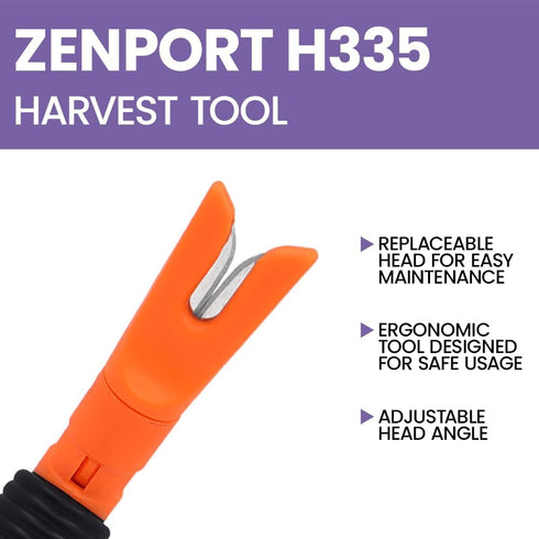 Zenport H335 Grape Razor Fork Harvest Tool, 9.5-Inch, Orange, with Replaceable Blade