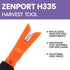 Zenport H335 Grape Razor Fork Harvest Tool, 9.5-Inch, Orange, with Replaceable Blade