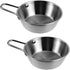 2Pcs Makgeolli Bowls, 304 Stainless Steel Korean Traditional Round Rice Bowl, Small, Silver