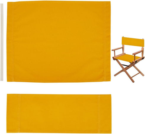 GORGECRAFT 21~16x8~21" Director Chair Canvas Replacement Gold Movie Chair Covers Kit Polyester