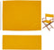 GORGECRAFT 21~16x8~21" Director Chair Canvas Replacement Gold Movie Chair Covers Kit Polyester