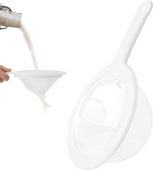 Ultra Fine Mesh Net Strainer, Plastic Nylon Food Strainer with Handle for Baking Kitchen Juicing