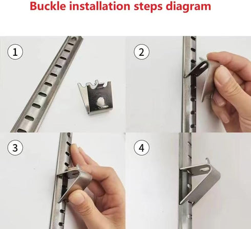 16 Piece Set of 920158 Refrigerator Shelf Replacement Clip Brackets, Stainless Steel Hook Rack Clips for Freezer