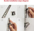 16 Piece Set of 920158 Refrigerator Shelf Replacement Clip Brackets, Stainless Steel Hook Rack Clips for Freezer
