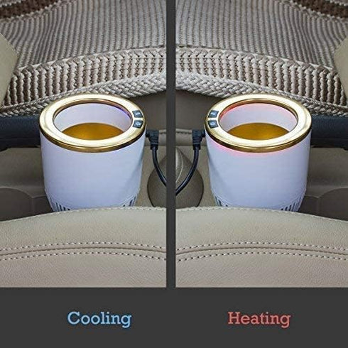 2-in-1 Car Cup Cooler Warmer Smart Temperature Control Travel Coffee Car Cup Holder, Smart Car Tumbler Holder Suitable