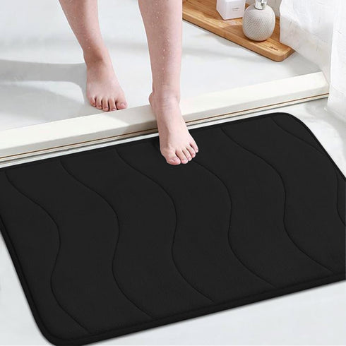 Flamingo P Memory Foam Bath Mat Rug, Extra Soft Absorbent Non Slip Bath Rug, Machine Washable for Bathroom Floor (20x32