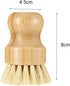 Lokusel 2 Pcs Palm Pot Brush,Bamboo Dish Brush Natural Scrub Brush Coconut Bristles Pot Brushes Dish Scrubber Cleaning