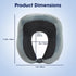 Wolf Essentials 4-Piece Set Memory Foam Neck Pillow Travel Ergonomic Neck Support Pillow with Eye Mask, Earplugs & Mesh