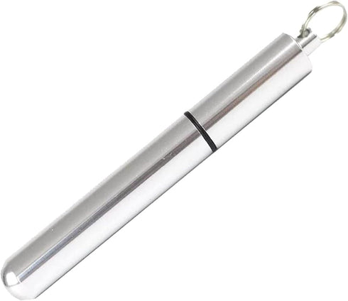 Silver Metal Portable Toothpick Holder, Waterproof Case for Outdoor, Kitchen, and Dining, 86*11mm Toothpick Container