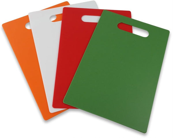 Plastic Cutting Board Set, Thin 11.8" x 7.8", Set of 4