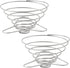 2pcs Folding Funnel Coffee Maker, Stainless Steel Hand Drip Coffee Strainer, DIY Coffee Dripper Filter