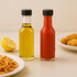 WERTIOO Hot Sauce Bottles, 12-Pack 5oz Glass Containers with Caps & Funnel for Homemade Oil, Vinegar