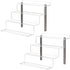 Acrylic Riser Shelf 4 Tier Clear Display Stand for Collectibles, Cupcakes, Perfumes, 9 x 8.3 x 6.8 in (Small, 2 Pack)