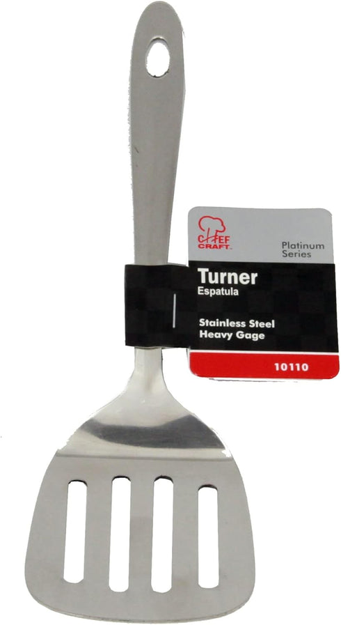 Chef Craft Select Stainless Steel Turner/Spatula, 9.5 inch