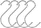 SumDirect 100P S Hooks for Hanging - 3 Inch Stainless Steel S Shaped Hooks, Metal Silver