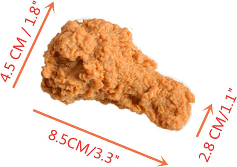 6 PCS Realistic Fake Fried Chicken Drumsticks Lifelike Artificial Food Model Props for Kitchen Decor Party Display