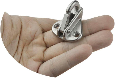 NRC&XRC Spring Snap Attach Rope Hook, Stainless Steel 316 Fender Spring Hook, Fending Hook Marine Clothes Boat Hardware