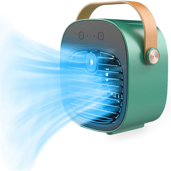 Portable Air Conditioner, 6000mAh Rechargeable Mini Air Conditioner, USB 3-Speed Silent Cooler for Desktop, Office,