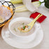 Asian Stainless Steel Soup Spoons Set of 6, Gold Silverware for Ramen, Pho, Wonton, Dumpling Noodles
