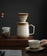 Pour Over Coffee Maker, Ceramic with 100 pcs V60 Paper Filter, 20oz/600ml Dripper in Retro Gold