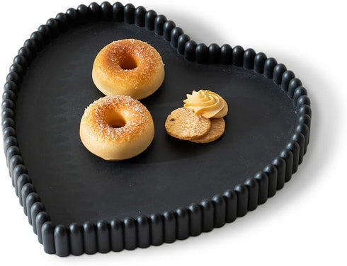 Coffee Table Tray, Home Decor Heart Shaped Tray, Concrete Black Coffee Table