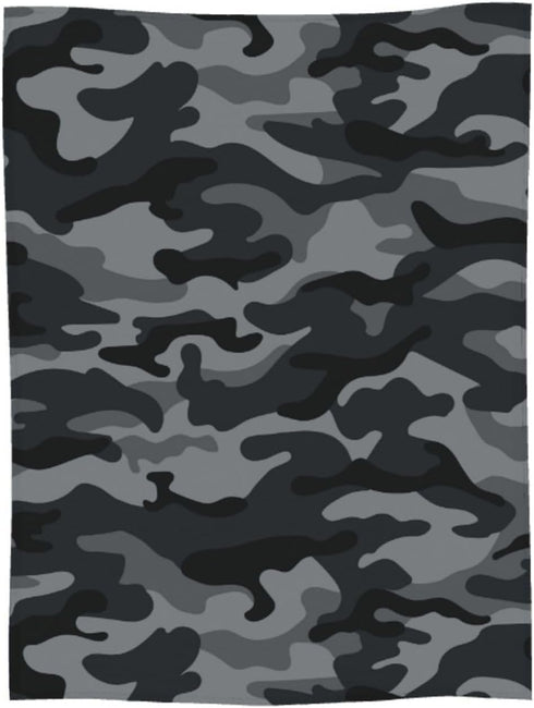 Perinsto 50"X40" Grey Black Camouflage Throw Blanket Ultra Soft Warm All Season Military Camo Decorative Fleece