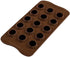 silikomart SCG28 Silicone Mould for Choco Flame Chocolates, Non-Stick, 15 Chocolates, Ø 27 h 28 mm, Made in Italy