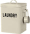 LA JOLIE MUSE Laundry Detergent Powder Storage Tin Box, Farmhouse Laundry Room