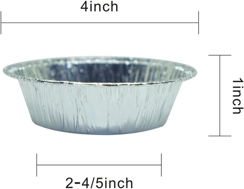 MYStar Disposable Aluminum Foil Mini Pie/Tarts Baking Cups, Pack of 70