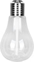 Portable Bulb Air Humidifier, USB Ultrasonic Mini Diffuser with 7 LED Colors for Home Office, 400mL, Silver
